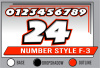 PRINTED NUMBER SET F-3